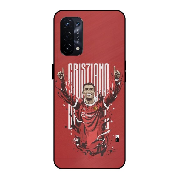 Soccer Star Victory Metal Back Case for Oppo A74 5G