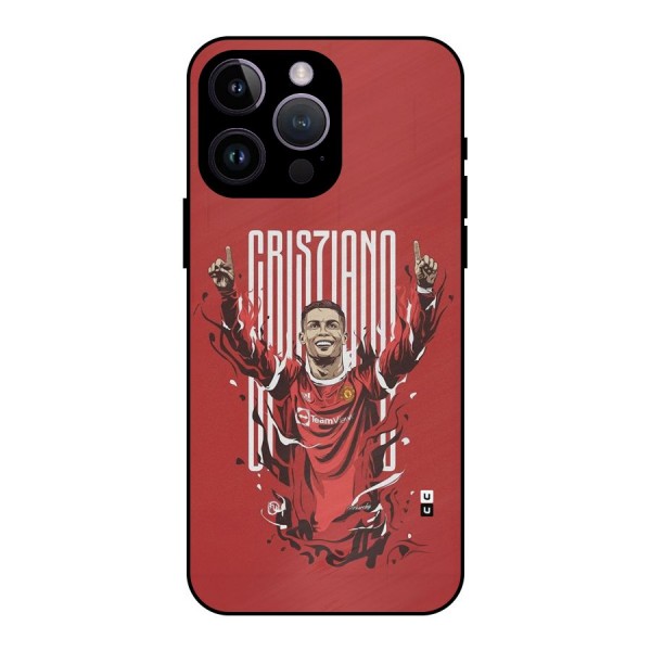 Soccer Star Victory Metal Back Case for iPhone 14 Pro Max