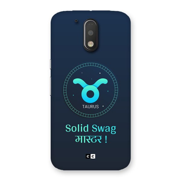 Solid Tauras Back Case for Moto G4 Plus