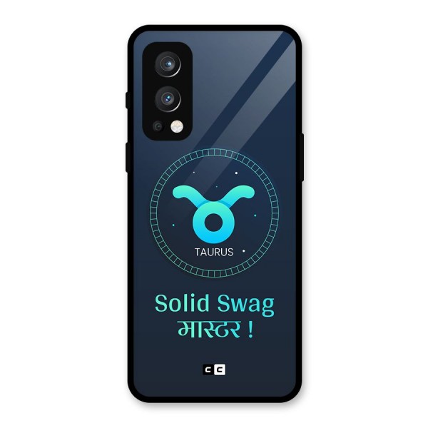 Solid Tauras Glass Back Case for OnePlus Nord 2 5G