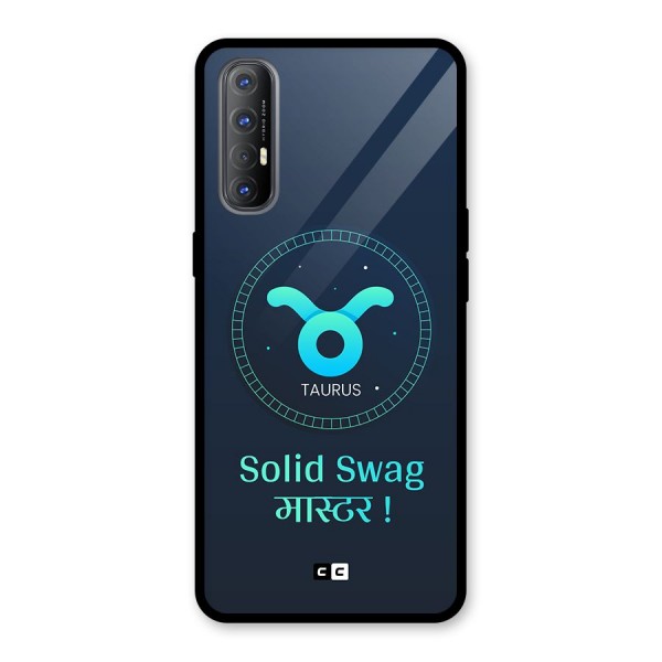 Solid Tauras Glass Back Case for Oppo Reno3 Pro