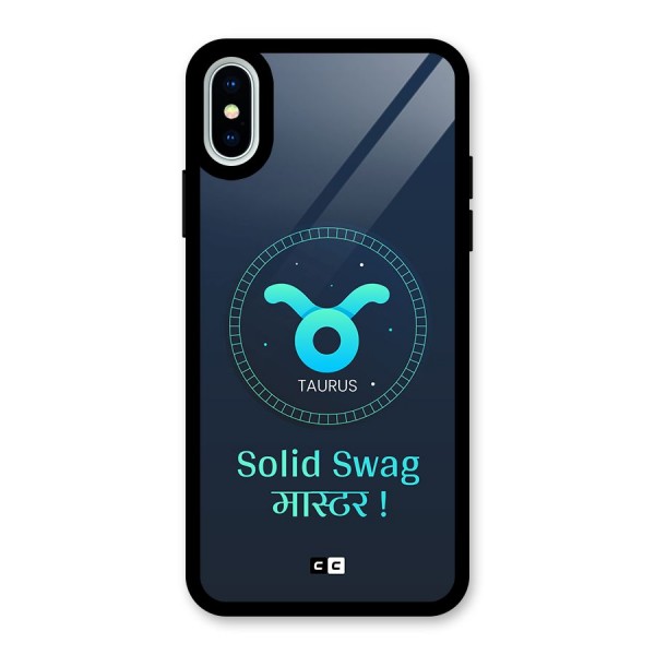 Solid Tauras Glass Back Case for iPhone X