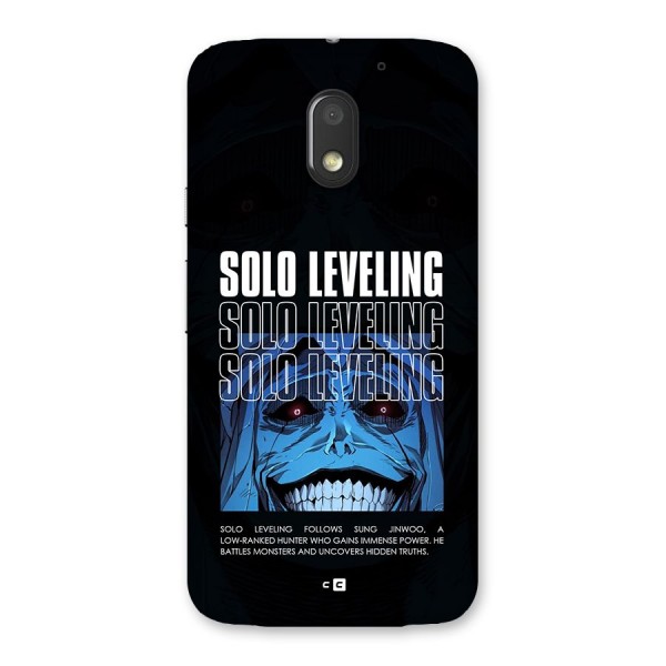 Solo Leveling Typo Back Case for Moto E3 Power