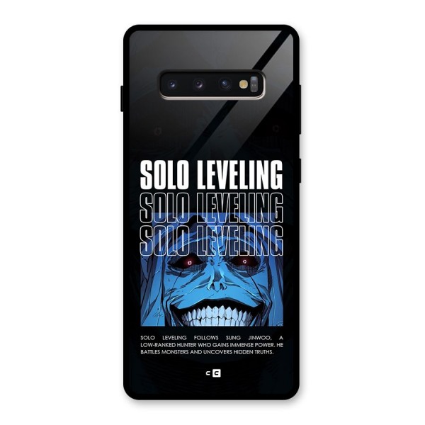 Solo Leveling Typo Glass Back Case for Galaxy S10 Plus