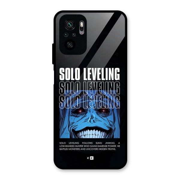 Solo Leveling Typo Glass Back Case for Redmi Note 10