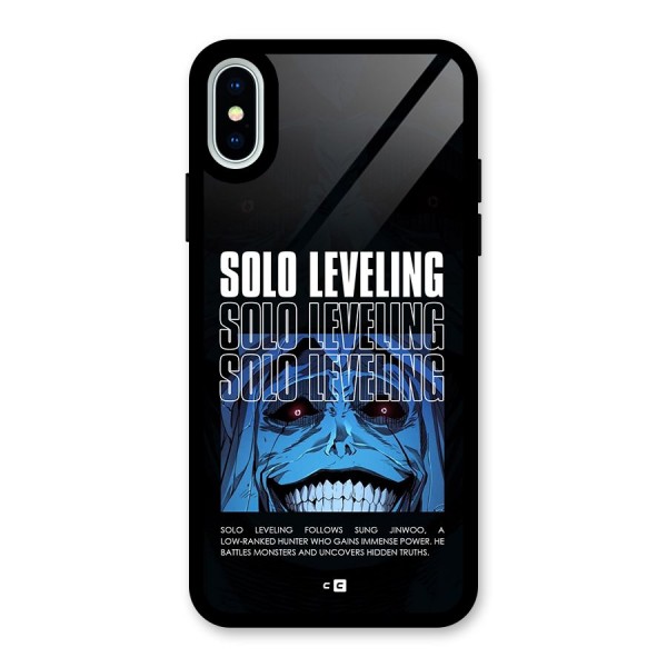Solo Leveling Typo Glass Back Case for iPhone X