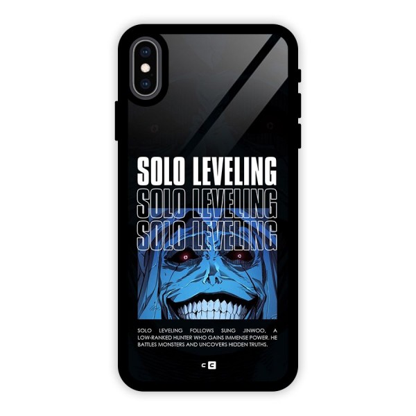 Solo Leveling Typo Glass Back Case for iPhone XS Max