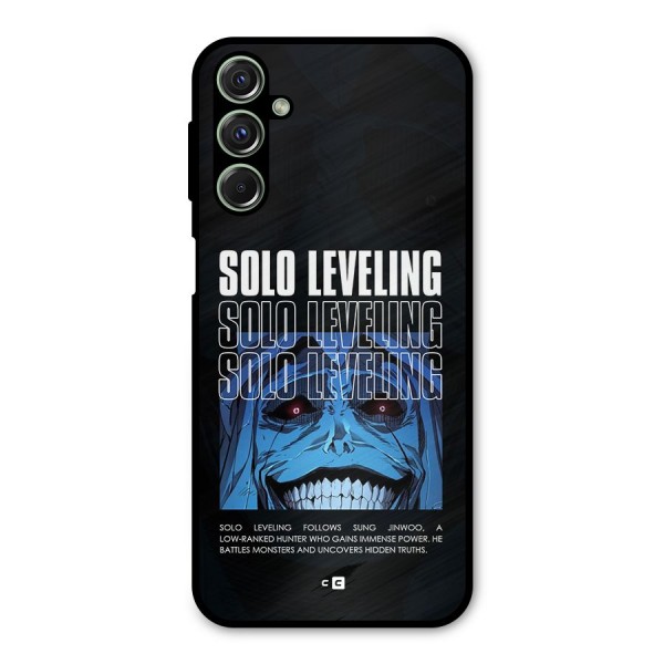 Solo Leveling Typo Metal Back Case for Galaxy F34