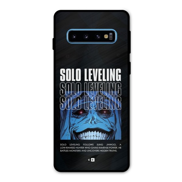 Solo Leveling Typo Metal Back Case for Galaxy S10