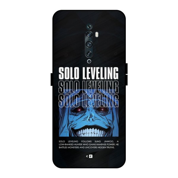 Solo Leveling Typo Metal Back Case for Oppo Reno2 F