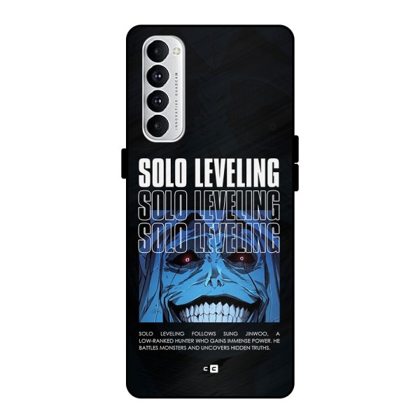 Solo Leveling Typo Metal Back Case for Oppo Reno4 Pro