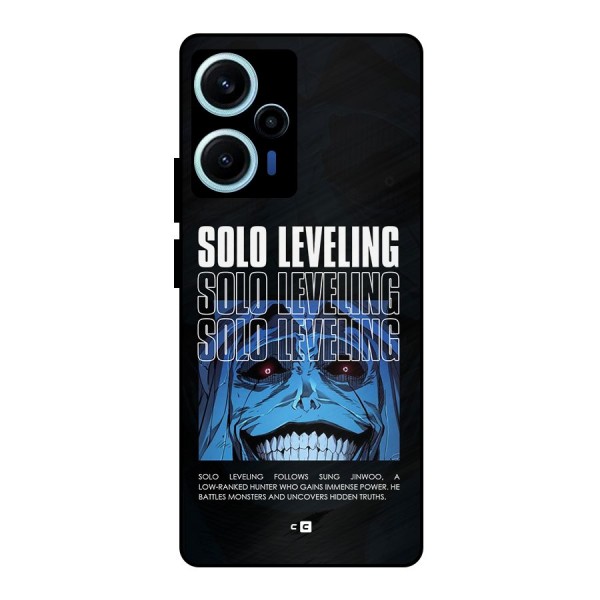 Solo Leveling Typo Metal Back Case for Poco F5