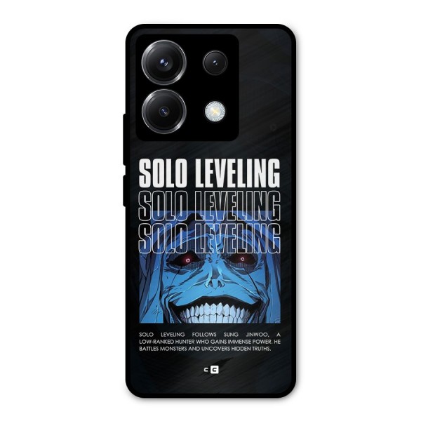 Solo Leveling Typo Metal Back Case for Poco X6