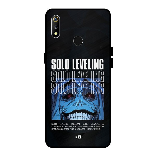 Solo Leveling Typo Metal Back Case for Realme 3