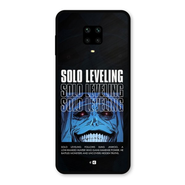 Solo Leveling Typo Metal Back Case for Redmi Note 9 Pro Max