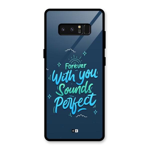 Sounds Perfect Glass Back Case for Galaxy Note 8