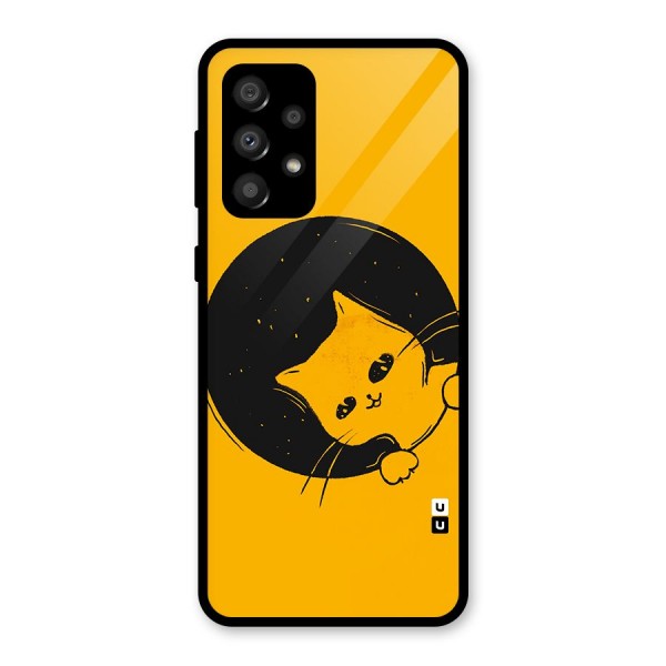 Space Cat Glass Back Case for Galaxy A32