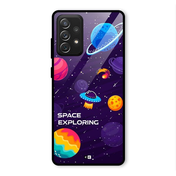 Space Exploring Glass Back Case for Galaxy A72