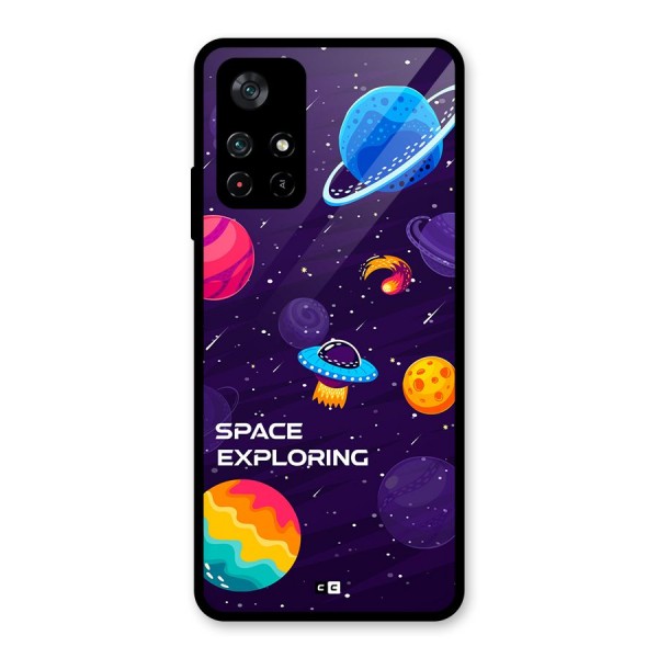 Space Exploring Glass Back Case for Poco M4 Pro 5G