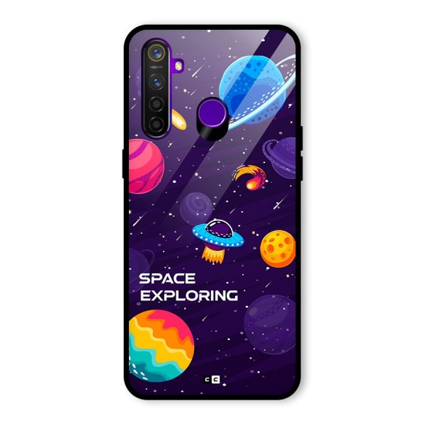 Space Exploring Glass Back Case for Realme 5 Pro