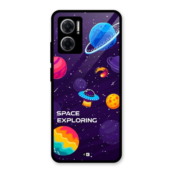 Space Exploring Glass Back Case for Redmi 11 Prime 5G