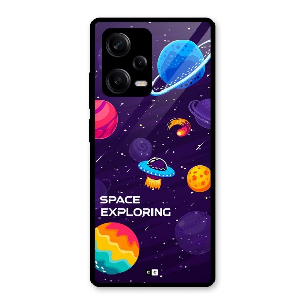 Space Exploring Glass Back Case for Redmi Note 12 Pro
