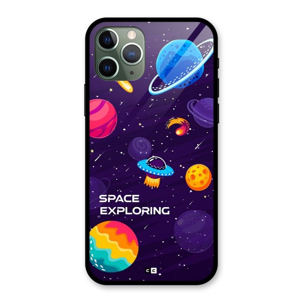 Space Exploring Glass Back Case for iPhone 11 Pro
