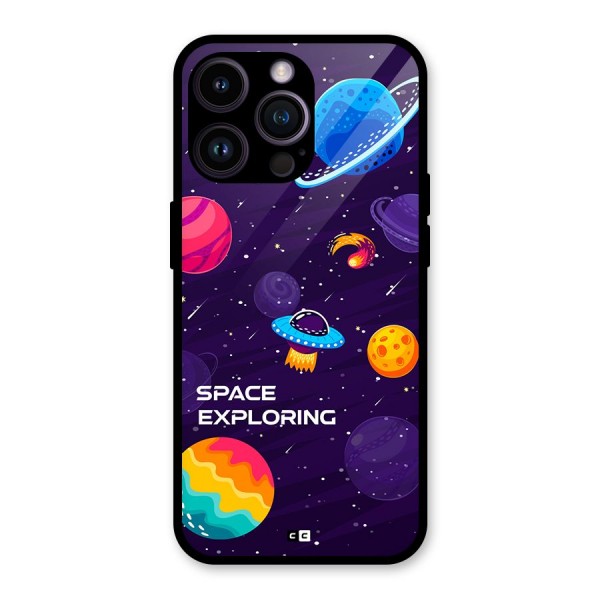Space Exploring Glass Back Case for iPhone 14 Pro Max