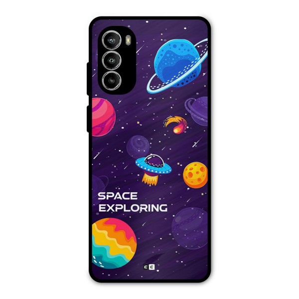 Space Exploring Metal Back Case for Moto G82