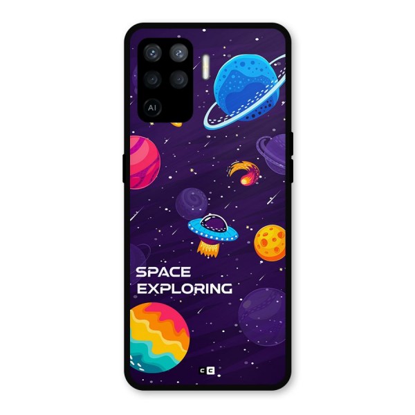 Space Exploring Metal Back Case for Oppo F19 Pro