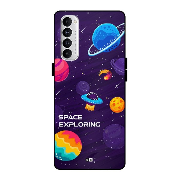 Space Exploring Metal Back Case for Oppo Reno4 Pro