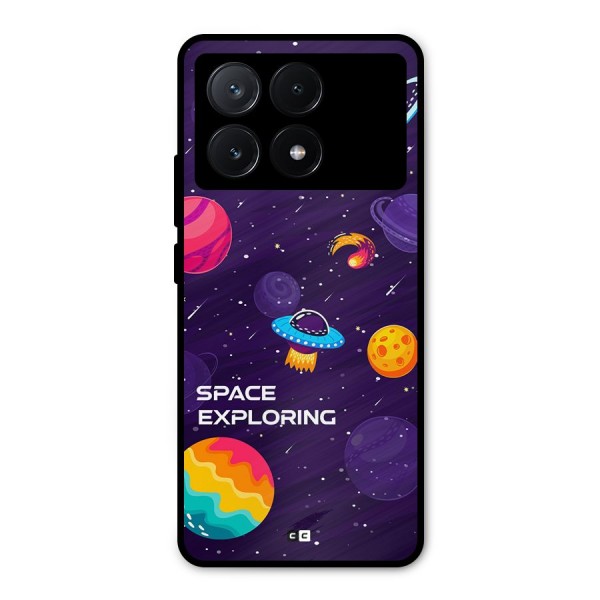 Space Exploring Metal Back Case for Poco X6 Pro