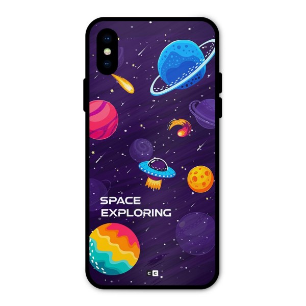 Space Exploring Metal Back Case for iPhone X