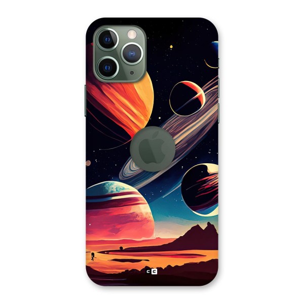 Space Planets Back Case for iPhone 11 Pro Logo Cut