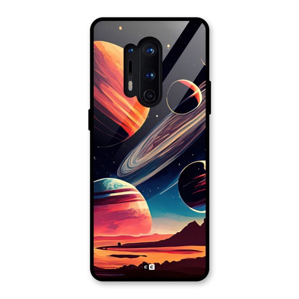 Space Planets Glass Back Case for OnePlus 8 Pro