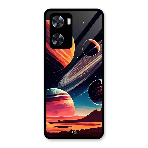 Space Planets Glass Back Case for Oppo A57 2022