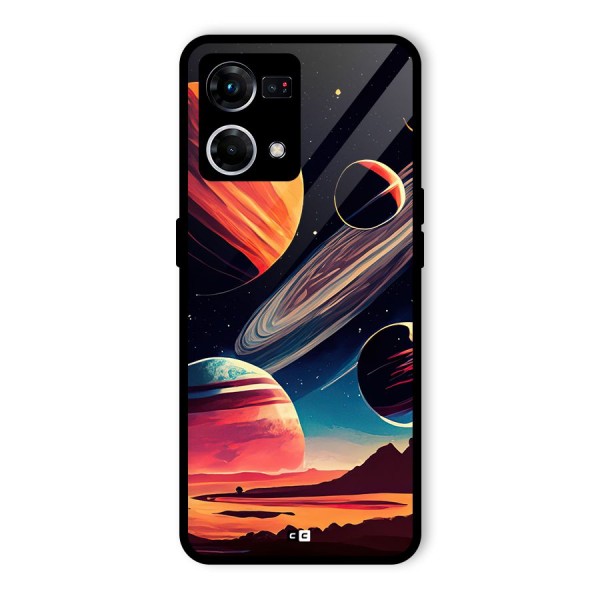 Space Planets Glass Back Case for Oppo F21s Pro 4G