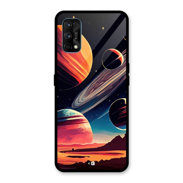 Space Planets Glass Back Case for Realme 7 Pro