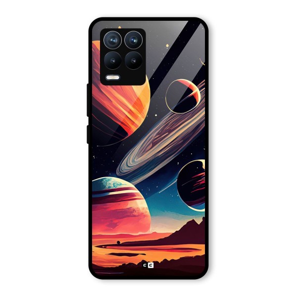 Space Planets Glass Back Case for Realme 8 Pro