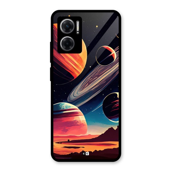 Space Planets Glass Back Case for Redmi 11 Prime 5G