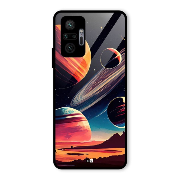 Space Planets Glass Back Case for Redmi Note 10 Pro Max