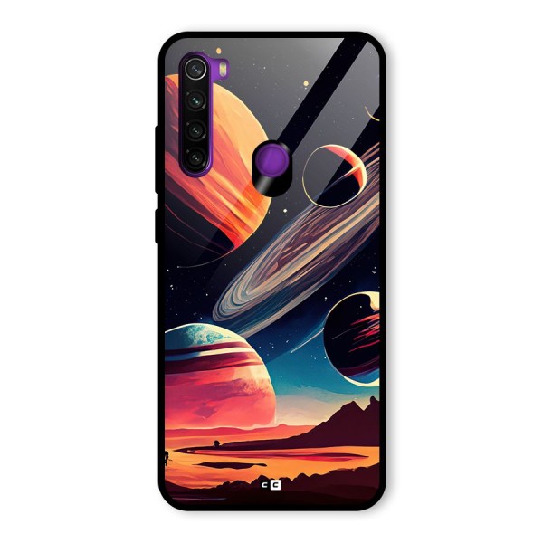 Space Planets Glass Back Case for Redmi Note 8