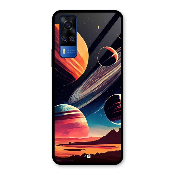 Space Planets Glass Back Case for Vivo Y51A