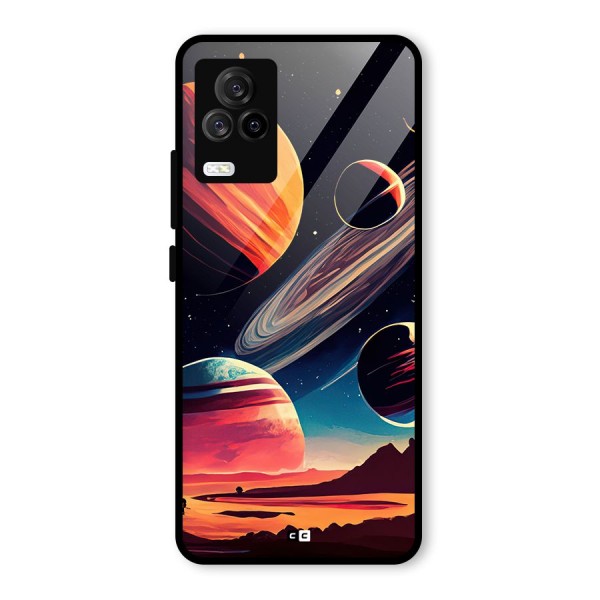 Space Planets Glass Back Case for Vivo iQOO 7 Legend 5G
