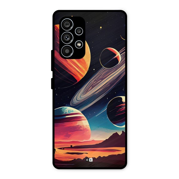 Space Planets Metal Back Case for Galaxy A53 5G
