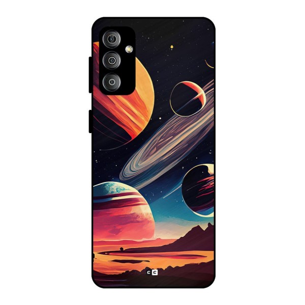Space Planets Metal Back Case for Galaxy F23