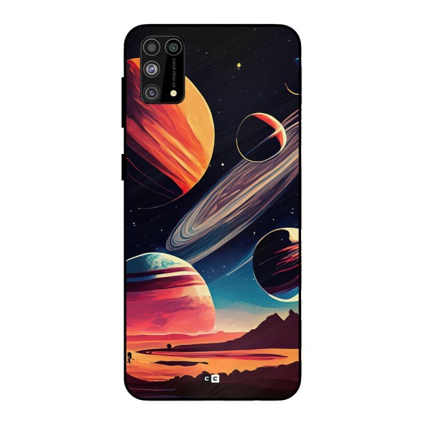 Space Planets Metal Back Case for Galaxy F41