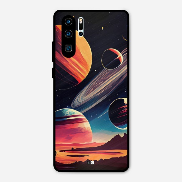 Space Planets Metal Back Case for Huawei P30 Pro