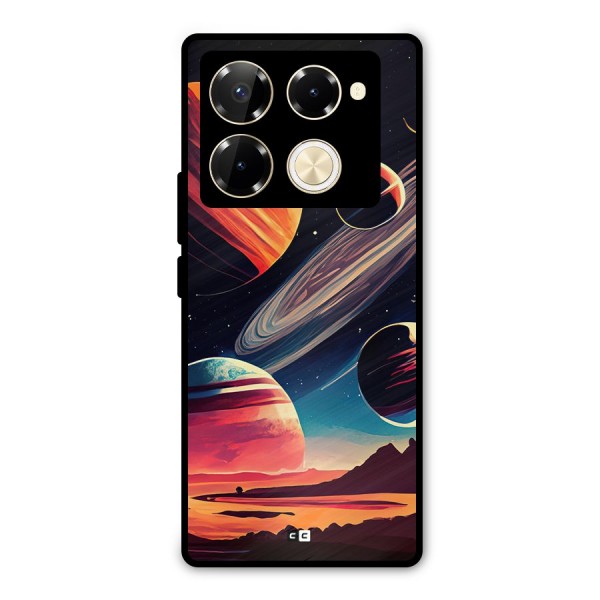Space Planets Metal Back Case for Infinix Note 40 Pro Plus