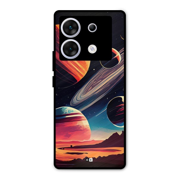 Space Planets Metal Back Case for Infinix Zero 30 5G